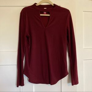LAST CHANCE NWOT Wine/Burgundy Blouse